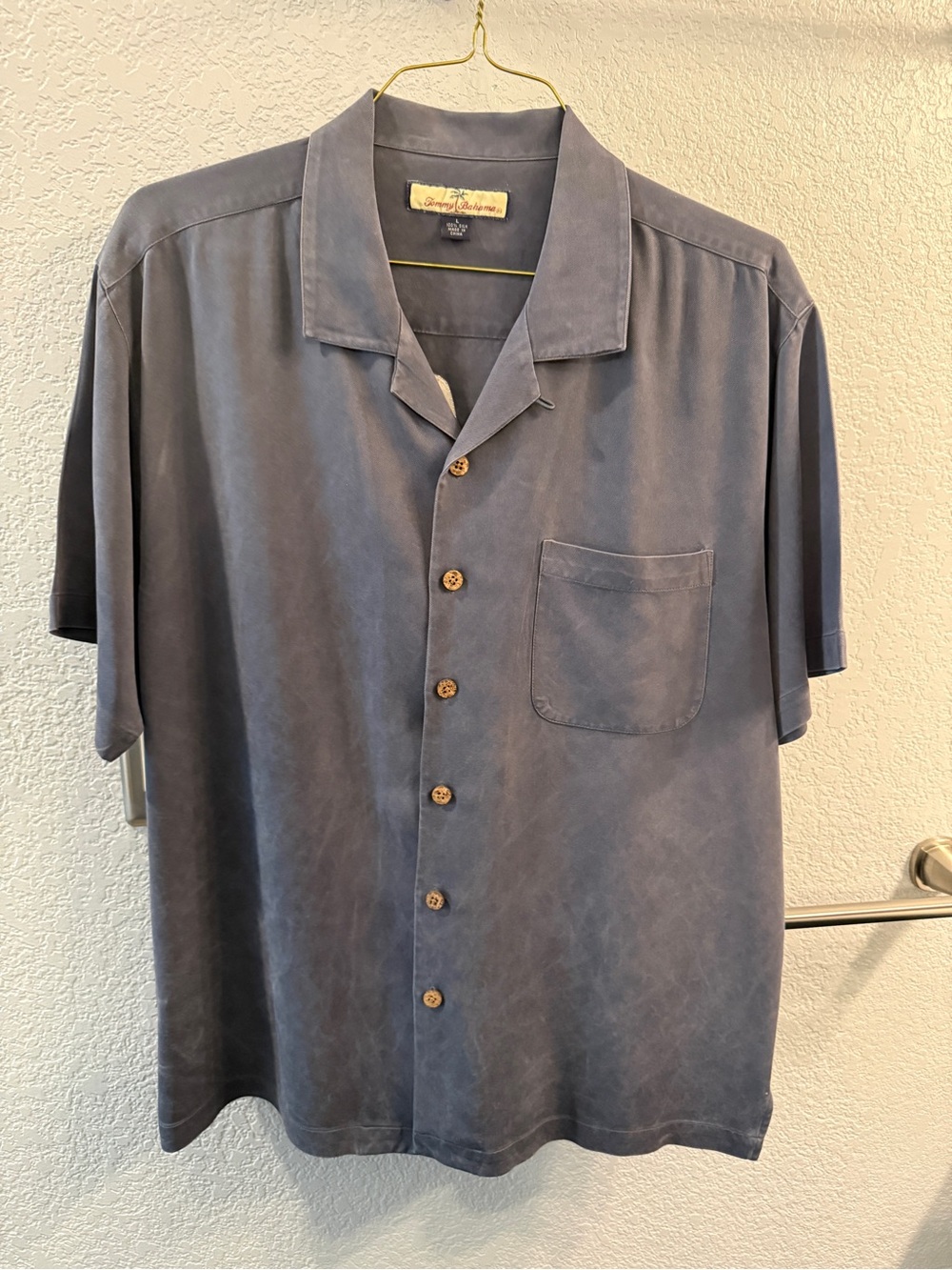 Tommy Bahama Slate Blue Short-Sleeve Camp Shirt